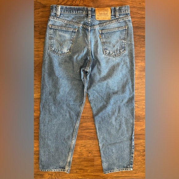 Levi’s 90s Orange Tab 550 Relaxed Fit Jeans Med Wash Cotton Made in USA 34x30 - Picture 2 of 9